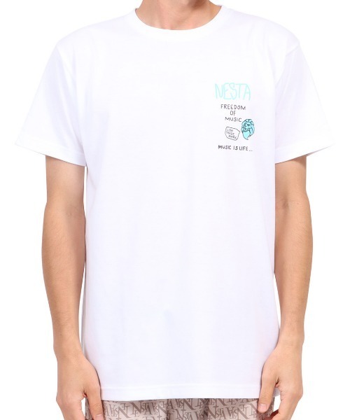 NESTA BRAND（ネスタブランド）の「JPN加工DRYドローイングライオンカラーロゴTEE（Tシャツ/カットソー・メンズ・ホワイト/ブラック・S/M/L/XL/XXL）」の3枚目の写真