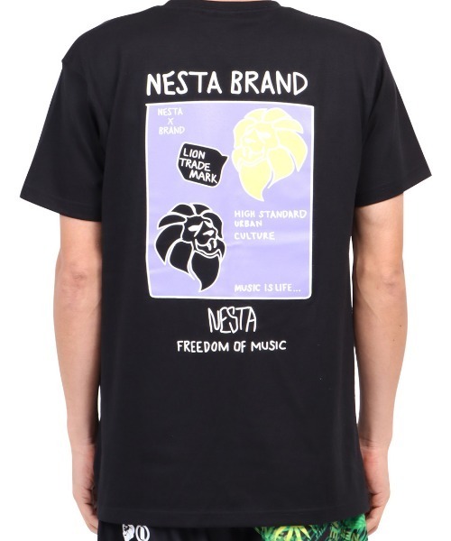 NESTA BRAND（ネスタブランド）の「JPN加工DRYドローイングライオンカラーロゴTEE（Tシャツ/カットソー・メンズ・ホワイト/ブラック・S/M/L/XL/XXL）」の20枚目の写真