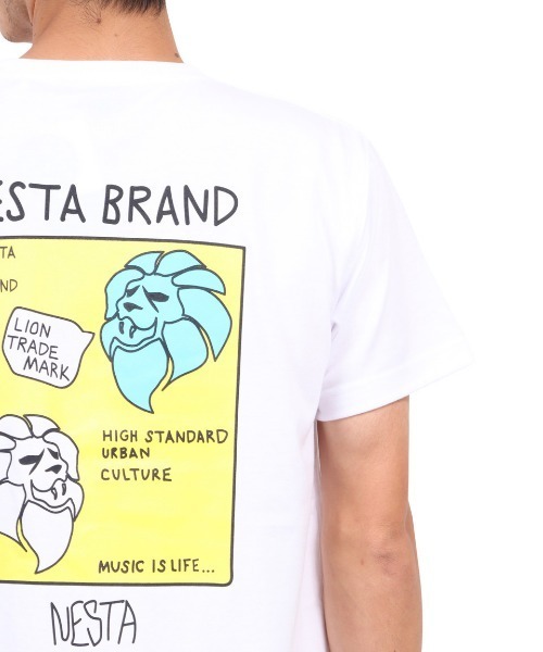 NESTA BRAND（ネスタブランド）の「JPN加工DRYドローイングライオンカラーロゴTEE（Tシャツ/カットソー・メンズ・ホワイト/ブラック・S/M/L/XL/XXL）」の16枚目の写真