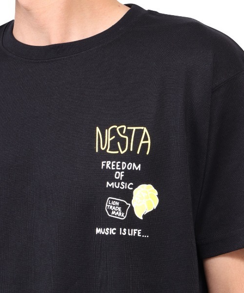 NESTA BRAND（ネスタブランド）の「JPN加工DRYドローイングライオンカラーロゴTEE（Tシャツ/カットソー・メンズ・ホワイト/ブラック・S/M/L/XL/XXL）」の7枚目の写真