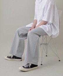 JUNRED | カラーデニム1タックワイドパンツ(デニムパンツ)