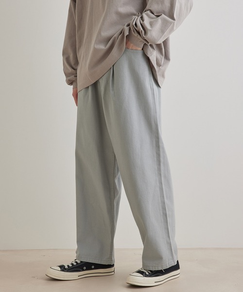 JUNRED（ジュンレッド）の「カラーデニム1タックワイドパンツ（デニムパンツ・メンズ・オフホワイト/ブルー系その他4/チャコールグレー・L/M/S）」の5枚目の写真