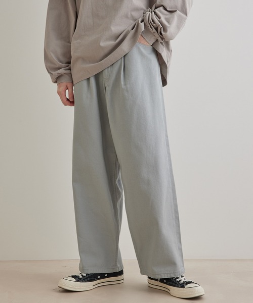 JUNRED（ジュンレッド）の「カラーデニム1タックワイドパンツ（デニムパンツ・メンズ・オフホワイト/ブルー系その他4/チャコールグレー・L/M/S）」の4枚目の写真