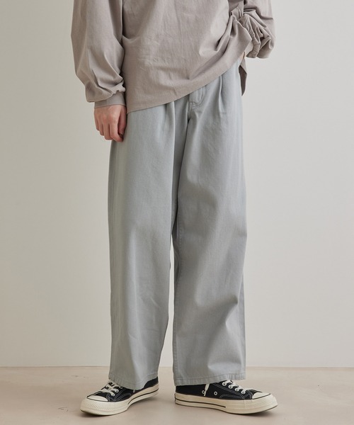 JUNRED（ジュンレッド）の「カラーデニム1タックワイドパンツ（デニムパンツ・メンズ・オフホワイト/ブルー系その他4/チャコールグレー・L/M/S）」の17枚目の写真