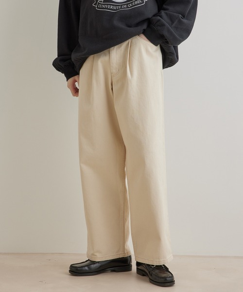 JUNRED（ジュンレッド）の「カラーデニム1タックワイドパンツ（デニムパンツ・メンズ・オフホワイト/ブルー系その他4/チャコールグレー・L/M/S）」の16枚目の写真