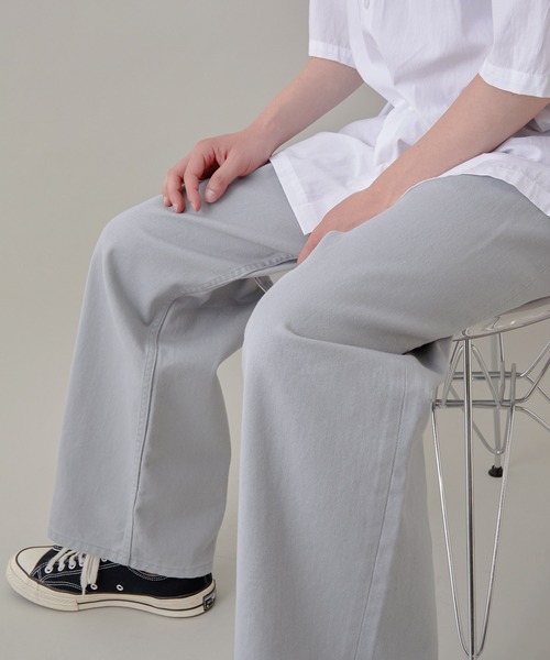 JUNRED（ジュンレッド）の「カラーデニム1タックワイドパンツ（デニムパンツ・メンズ・オフホワイト/ブルー系その他4/チャコールグレー・L/M/S）」の19枚目の写真