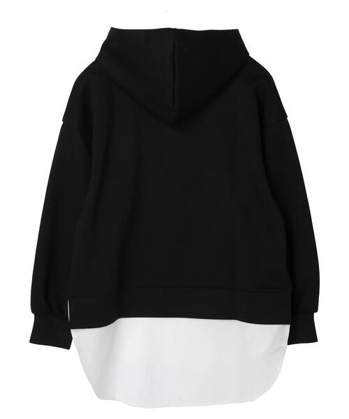 Green　Parks（グリーンパークス）の「ダンボールクッションフードチュニック＊＊（スウェット・レディース・ブラック/ライトベージュ・FREE）」の16枚目の写真