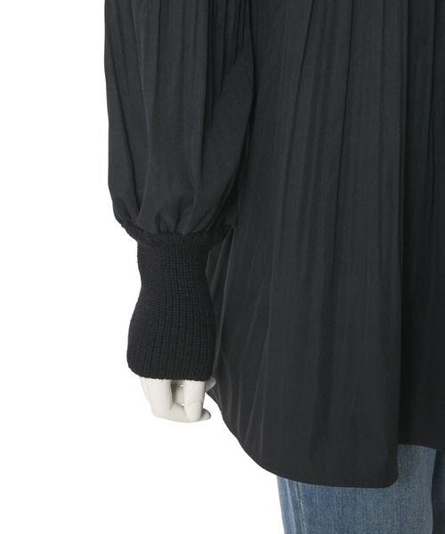 fifth（フィフス）の「プリーツドッキングニットプルオーバー（ニット/セーター・レディース・ブラウン/ブラック・MEDIUM）」の8枚目の写真