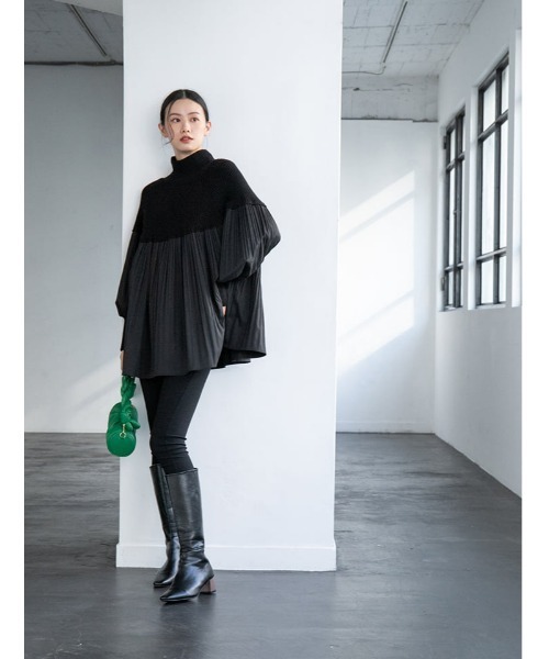 fifth（フィフス）の「プリーツドッキングニットプルオーバー（ニット/セーター・レディース・ブラウン/ブラック・MEDIUM）」の18枚目の写真