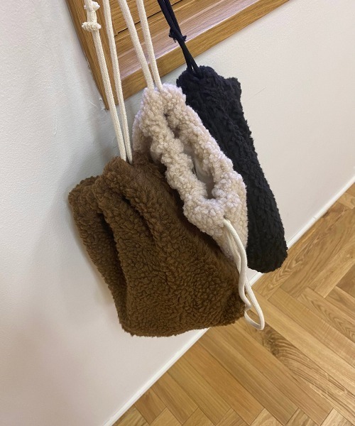 lawgy（ラウジー）の「2way boa bag（ハンドバッグ・レディース・ブラック/ブラウン/アイボリー・FREE）」の12枚目の写真