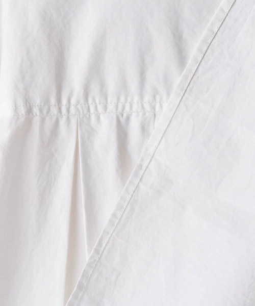 BEARDSLEY（ビアズリー）の「ノーカラーシャツ（シャツ/ブラウス・レディース・ホワイト/ネイビー・FREE）」の13枚目の写真