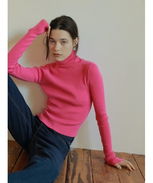 AMAIL(アマイル)の「Fit fashionabl knit(Tシャツ/カットソー・レディース・ピンク/グリーン/アイボリー/ブラック・FREE)」の20枚目の写真