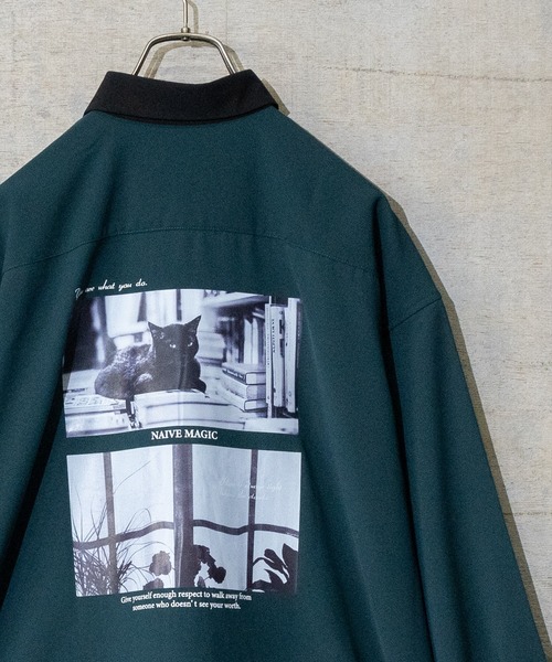 Naive magic(ナイーブマジック)の「【a】ナチュラルストレッチポリエステル バックプリント"PHOTOGRAPH"シャツ 長袖(シャツ/ブラウス・メンズ・ブルー/グリーン/ベージュ系その他/ホワイト系その他/ブラック系その他/チャコールグレー/グレー系その他/ホワイト/ブルー系その他/グレイッシュベージュ/グリーン系その他/ブラック/ブラック系その他2/ホワイト系その他2/グリーン系その他2・LARGE/MEDIUM/X-LARGE)」の13枚目の写真