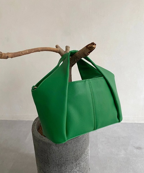 CAPRICIEUX LE'MAGE（カプリシューレマージュ）の「フォルドハンドルバッグ（ハンドバッグ・レディース・ホワイト/グリーン/イエロー・FREE）」の6枚目の写真