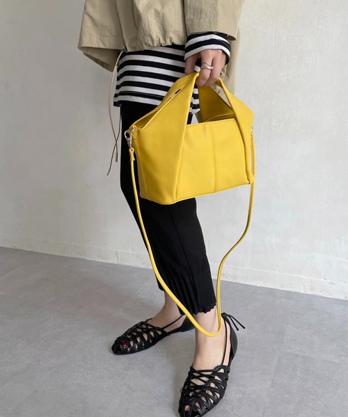 CAPRICIEUX LE'MAGE（カプリシューレマージュ）の「フォルドハンドルバッグ（ハンドバッグ・レディース・ホワイト/グリーン/イエロー・FREE）」の14枚目の写真