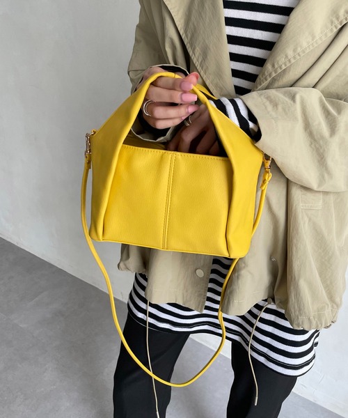 CAPRICIEUX LE'MAGE（カプリシューレマージュ）の「フォルドハンドルバッグ（ハンドバッグ・レディース・ホワイト/グリーン/イエロー・FREE）」の15枚目の写真