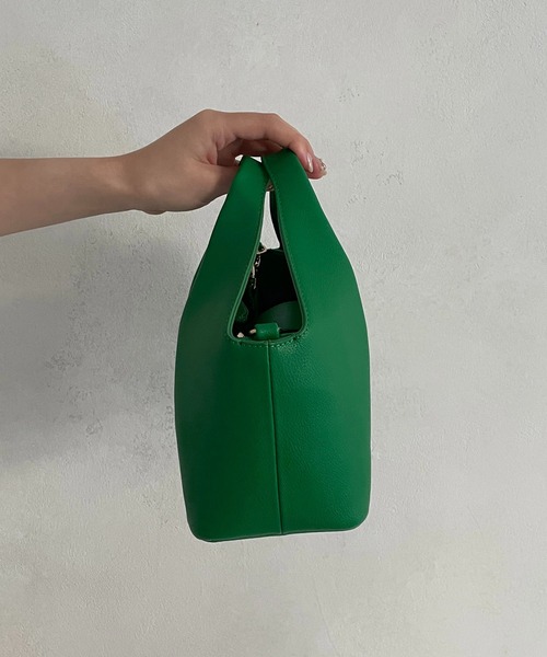 CAPRICIEUX LE'MAGE（カプリシューレマージュ）の「フォルドハンドルバッグ（ハンドバッグ・レディース・ホワイト/グリーン/イエロー・FREE）」の18枚目の写真