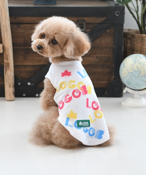 LOGOS（ロゴス）の「LOGOS/メッシュロゴタンク（ペットウェア・メンズ・ホワイト/ブルー・2L/3L/S/M/L/XS）」の2枚目の写真