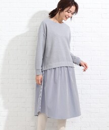 SHOO・LA・RUE | シャツドッキングムースタッチワンピース(ワンピース)