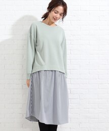 SHOO・LA・RUE | シャツドッキングムースタッチワンピース(ワンピース)