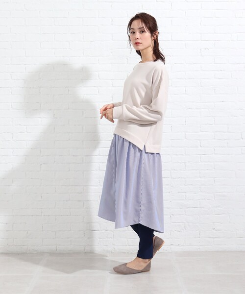 SHOO・LA・RUE（シューラルー）の「◆シャツドッキングムースタッチワンピース（ワンピース・レディース・アイボリー系4/ライトグレー系4/ライトグリーン系/ピンク系9・00）」の8枚目の写真