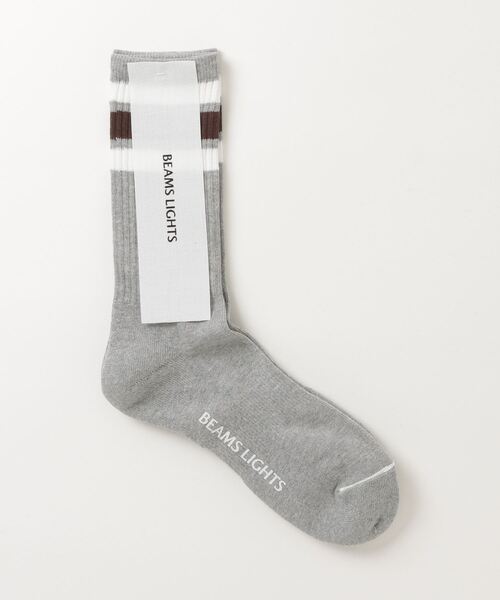BEAMS LIGHTS（ビームスライツ）の「BEAMS LIGHTS / コットン ライン ソックス（ソックス/靴下・メンズ・ホワイト/ブラック/ネイビー/グレー・FREE）」の3枚目の写真