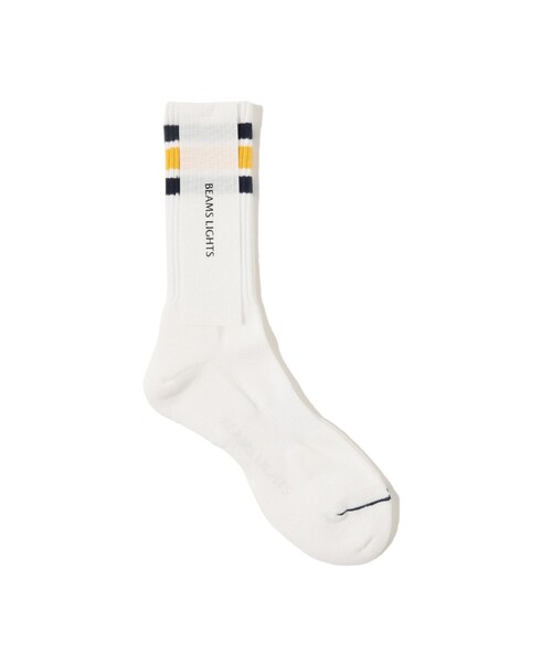 BEAMS LIGHTS（ビームスライツ）の「BEAMS LIGHTS / コットン ライン ソックス（ソックス/靴下・メンズ・ホワイト/ブラック/ネイビー/グレー・FREE）」の5枚目の写真