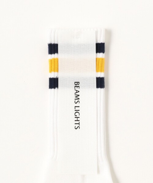 BEAMS LIGHTS（ビームスライツ）の「BEAMS LIGHTS / コットン ライン ソックス（ソックス/靴下・メンズ・ホワイト/ブラック/ネイビー/グレー・FREE）」の6枚目の写真