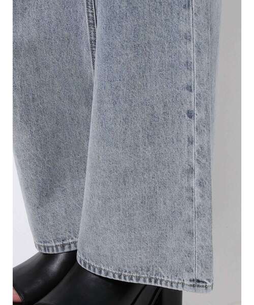 EMODA（エモダ）の「ベルトフリンジハイウエストワイドジーンズ（デニムパンツ・レディース・ブルー/インディゴブルー/ベージュ・SMALL/MEDIUM）」の6枚目の写真