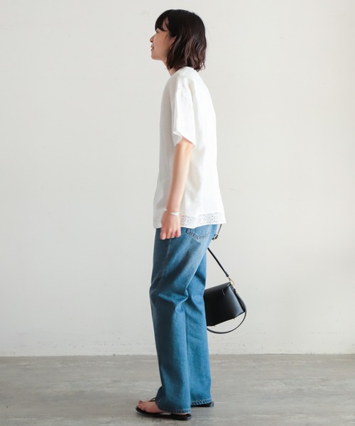 NOMBRE IMPAIR（ノンブルアンペール）の「リネン×レース 半袖