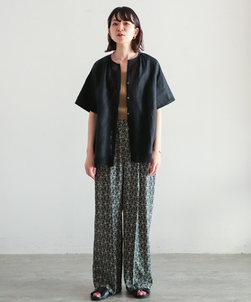 新品 ノンブルアンペール リネン レース 半袖ブラウス ホワイト F シャツ 楽天市場】NOMBRE IMPAIR ノンブルアンペール リネン×レース