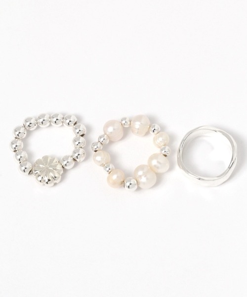 Me%(ミィパーセント)の「☆3点セット☆メタルパールSETリング(リング・レディース・グレー系その他/イエロー系その他・FREE)」の8枚目の写真