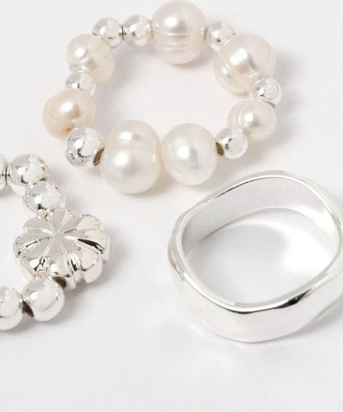 Me%(ミィパーセント)の「☆3点セット☆メタルパールSETリング(リング・レディース・グレー系その他/イエロー系その他・FREE)」の10枚目の写真