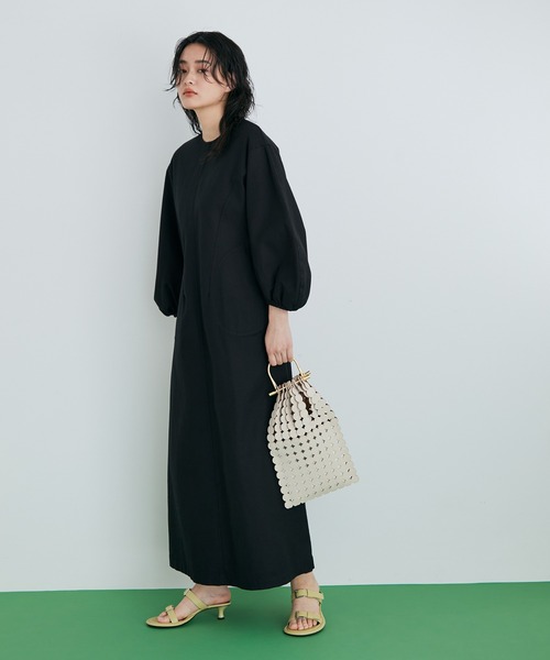 ADAM ET ROPE'（アダムエロペ）の「ストレッチピケワンピース（ワンピース・レディース・ホワイト/ブラック・FREE）」の20枚目の写真