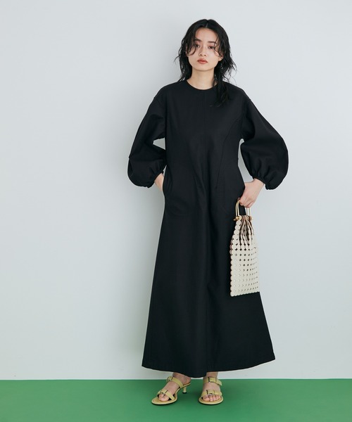 ADAM ET ROPE'（アダムエロペ）の「ストレッチピケワンピース（ワンピース・レディース・ホワイト/ブラック・FREE）」の21枚目の写真