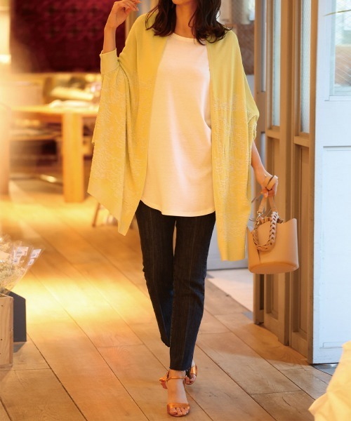 RANAN(ラナン)の「麻入りイレヘム大人デニム(デニムパンツ・レディース・インディゴブルー/ブルー/ブラック・73/61/64/70/67)」の8枚目の写真