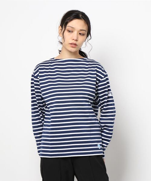 ORCIVAL（オーシバル）の「ORCIVAL | ボートネック長袖Tシャツ WOMEN（Tシャツ/カットソー・レディース・A/D/ホワイト系その他3/ブルー系その他5・1）」の7枚目の写真