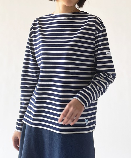 ORCIVAL（オーシバル）の「ORCIVAL | ボートネック長袖Tシャツ WOMEN（Tシャツ/カットソー・レディース・A/D/ホワイト系その他3/ブルー系その他5・1）」の9枚目の写真