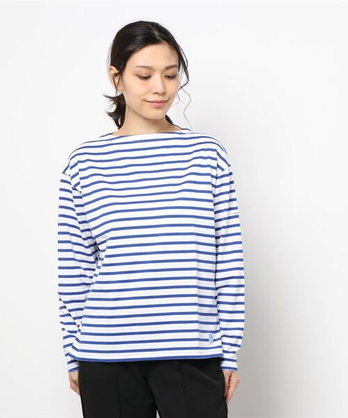 ORCIVAL（オーシバル）の「ORCIVAL | ボートネック長袖Tシャツ WOMEN（Tシャツ/カットソー・レディース・A/D/ホワイト系その他3/ブルー系その他5・1）」の22枚目の写真
