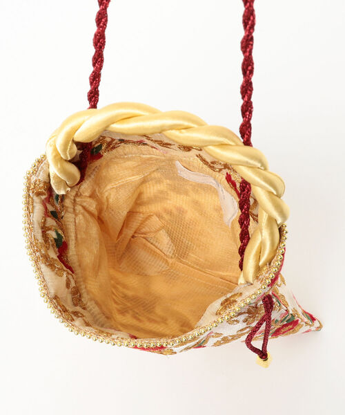 Ray BEAMS（レイビームス）の「DIR69 × Ray BEAMS / 別注 刺繍 巾着バッグ（トートバッグ・レディース・レッド/ゴールド・ONE SIZE）」の5枚目の写真