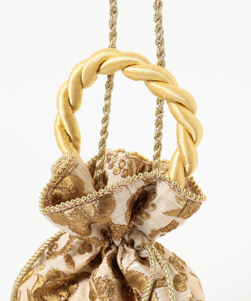 Ray BEAMS（レイビームス）の「DIR69 × Ray BEAMS / 別注 刺繍 巾着バッグ（トートバッグ・レディース・レッド/ゴールド・ONE SIZE）」の11枚目の写真