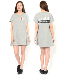X-girl | 【mini7月号掲載】X-girl × CHAMPION EMBROIDERY S/S DRESS(ワンピース)