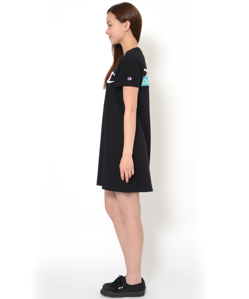 X-girl(エックスガール)の「【mini7月号掲載】X-girl × CHAMPION EMBROIDERY S/S DRESS(ワンピース・レディース・ホワイト/ブラック/アッシュ/ブルー・2/1)」の12枚目の写真