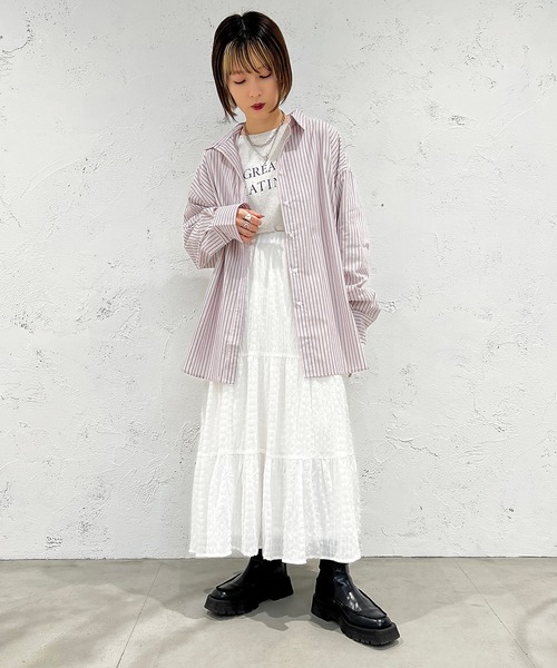 apres jour mignon（アプレジュールミニョン）の「ティアードスカート【ZOZOTOWN限定アイテム】（スカート・レディース・イエロー/オフホワイト/ブラック・MEDIUM/SMALL/X-LARGE）」の7枚目の写真