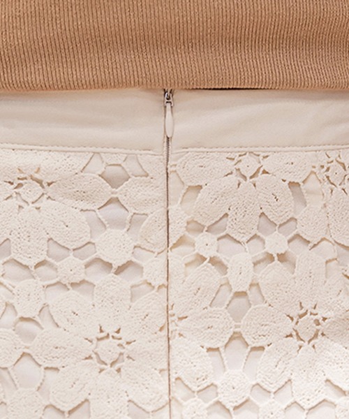 Primazel（プリマゼル）の「花柄レースタイトスカート（スカート・レディース・ブラック/ベージュ・M）」の8枚目の写真