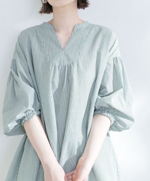 F by ROSSO(エフバイロッソ)の「『URTECH Smart Linen Touch』F by ROSSOイージーリネンボリュームBL(シャツ/ブラウス・レディース・ベージュ系その他/ブラウン/オフホワイト/ベージュ/ネイビー/グリーン・FREE)」の15枚目の写真