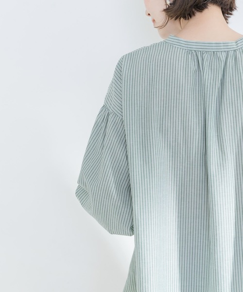 F by ROSSO(エフバイロッソ)の「『URTECH Smart Linen Touch』F by ROSSOイージーリネンボリュームBL(シャツ/ブラウス・レディース・ベージュ系その他/ブラウン/オフホワイト/ベージュ/ネイビー/グリーン・FREE)」の16枚目の写真