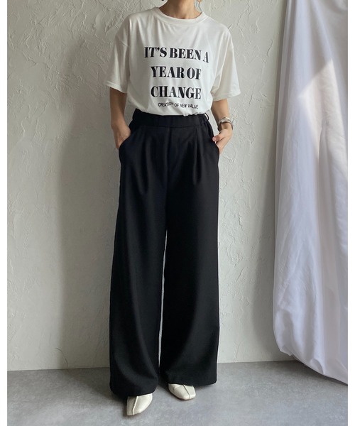 She's Closet(シーズクローゼット)の「美シルエットタック入りハイウエストストレートワイドパンツ(その他パンツ・レディース・ブラック/ベージュ/グリーン/サンドベージュ・M/L)」の5枚目の写真