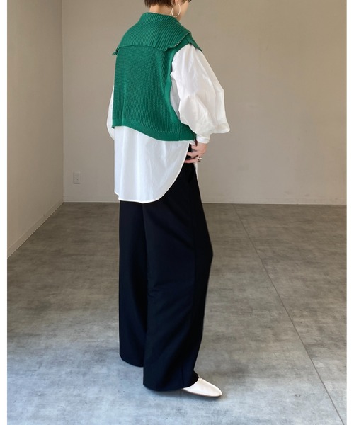 She's Closet(シーズクローゼット)の「美シルエットタック入りハイウエストストレートワイドパンツ(その他パンツ・レディース・ブラック/ベージュ/グリーン/サンドベージュ・M/L)」の9枚目の写真