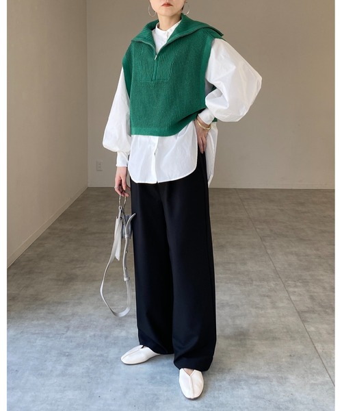 She's Closet(シーズクローゼット)の「美シルエットタック入りハイウエストストレートワイドパンツ(その他パンツ・レディース・ブラック/ベージュ/グリーン/サンドベージュ・M/L)」の11枚目の写真